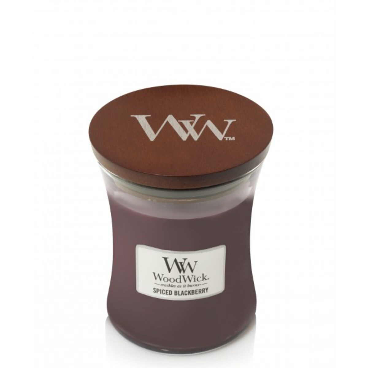 WoodWick świeca średnia SPICED BLACKBERRY