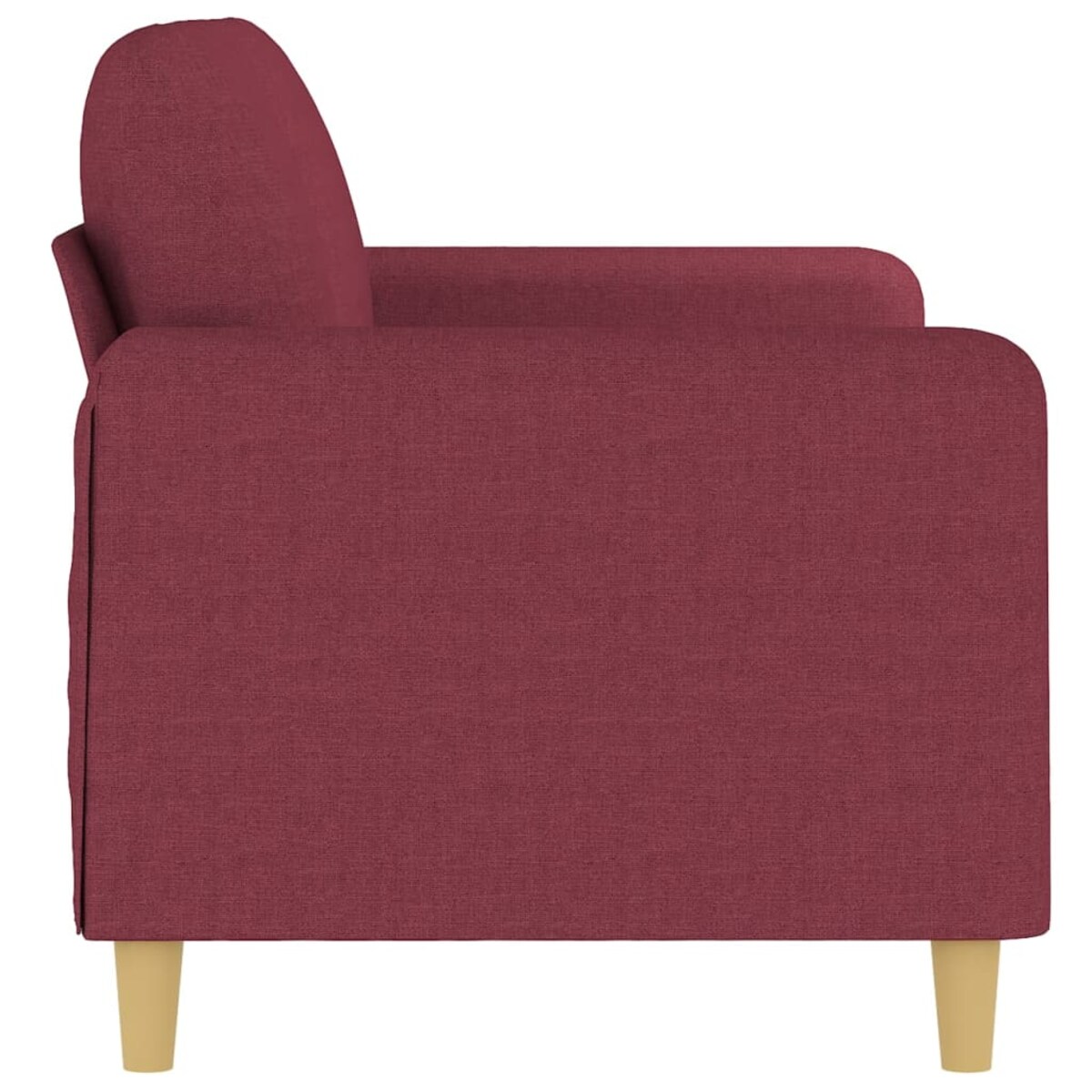 vidaXL Sofa 2-osobowa, winna czerwień, 140 cm, tapicerowana tkaniną