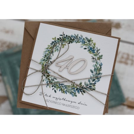 Wyjątkowa kartka na czterdziestkę, prezent na 40 prezent