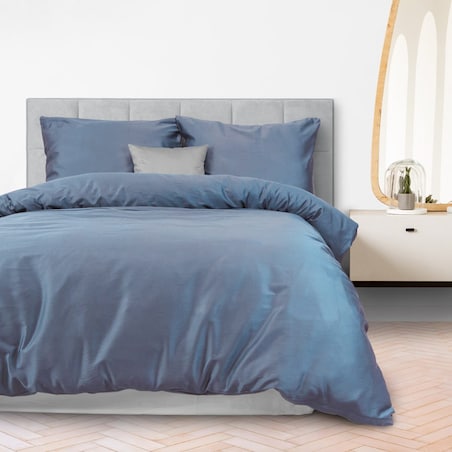 Poszewka satynowa 70x80 kolor Niebieski