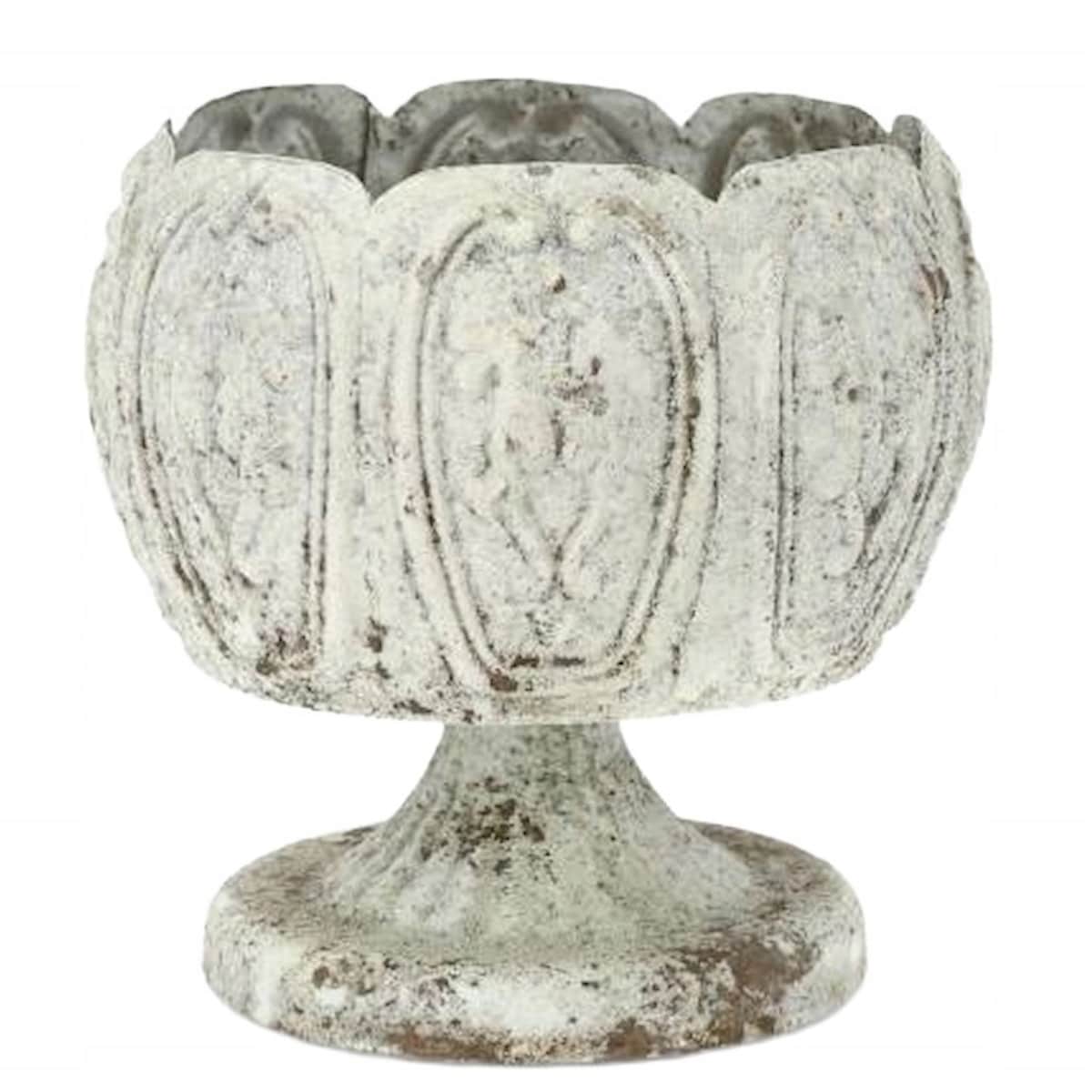 OSŁONKA NA DONICZKĘ BIAŁA METALOWA NA KWIATY PARAPET OSŁONKA WYSOKA 18cm