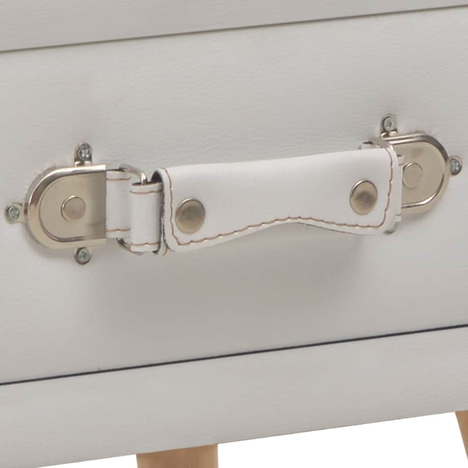 vidaXL Szafki nocne, 2 szt., białe, 40x35x40 cm, sztuczna skóra