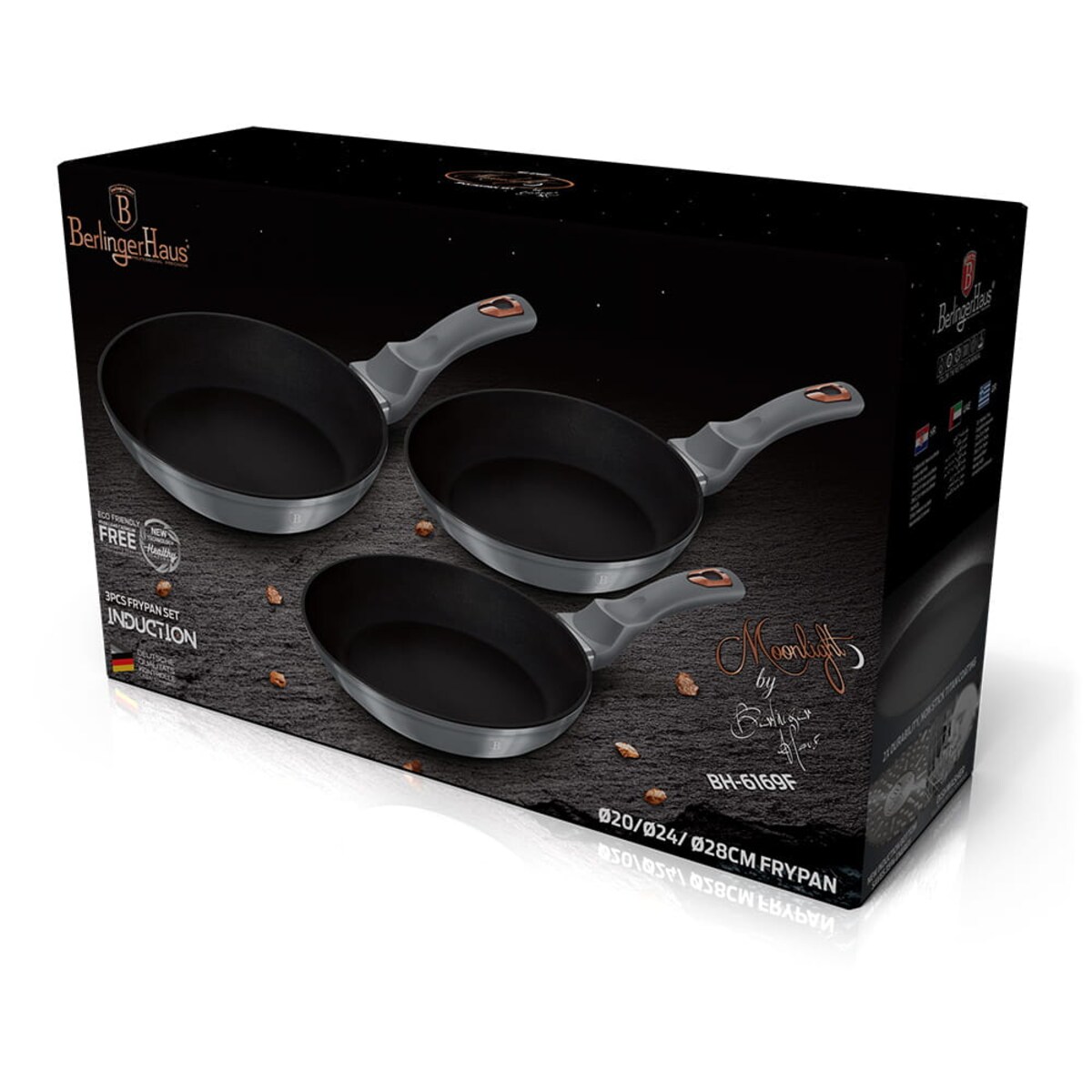 Zestaw patelni z powłoką tytanową Berlinger Haus BH-6169 Moonlight