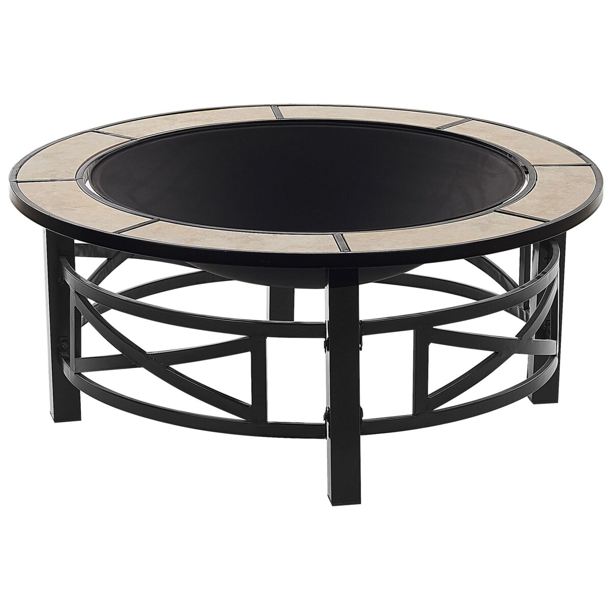 Palenisko ogrodowe z grillem stalowe czarne HIERRO