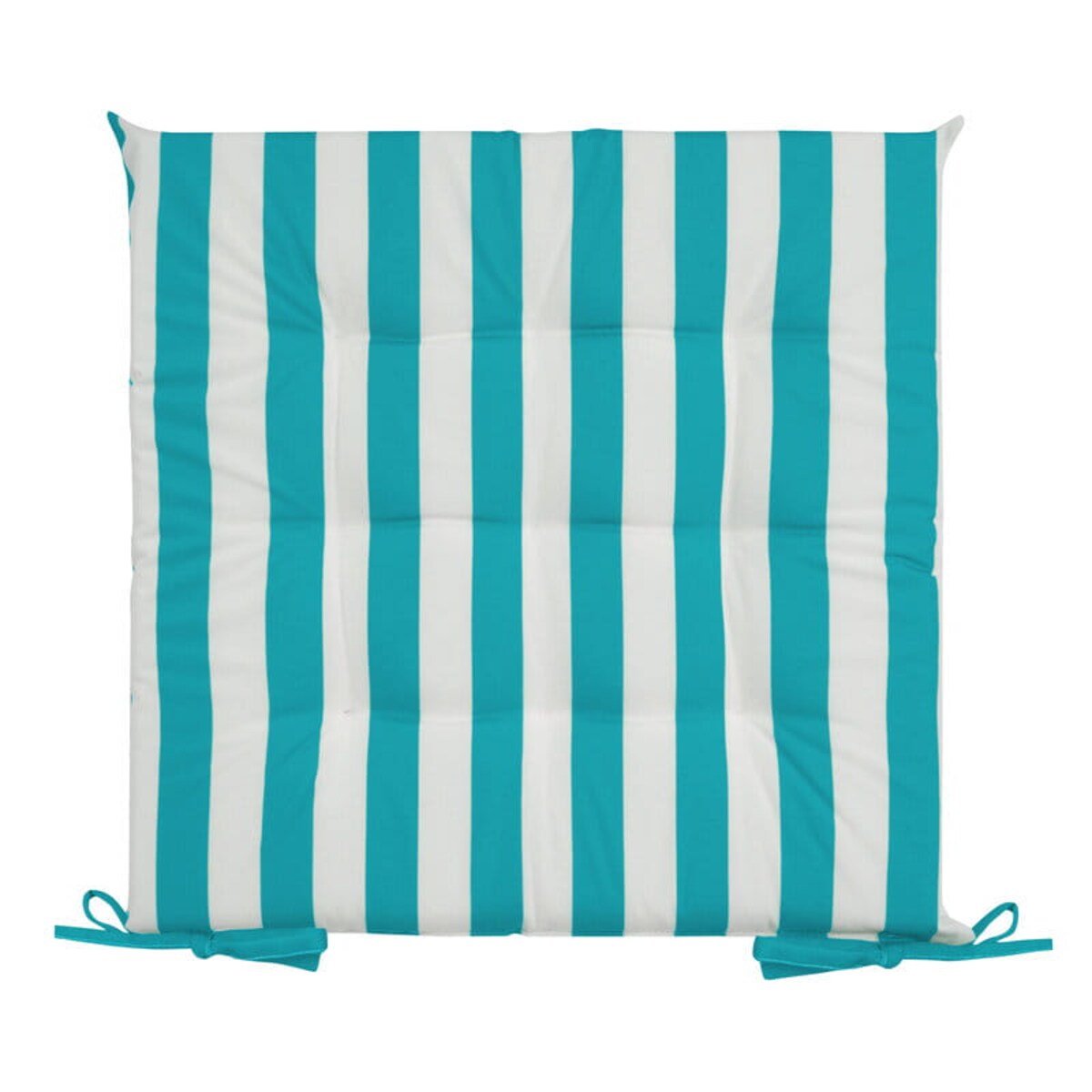 Poduszka na Siedzisko Krzesło Fotel Ogrodowy 40 x 40 x 5 cm Niebieska w Pasy