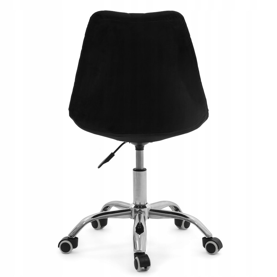 Krzesło do biurka DUBLIN WELUROWE OBROTOWE czarne