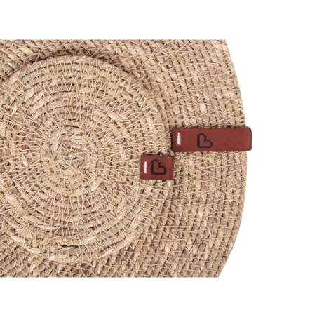 Zestaw 12 podkładek na stół KUNZEA Naturalny Trawa morska