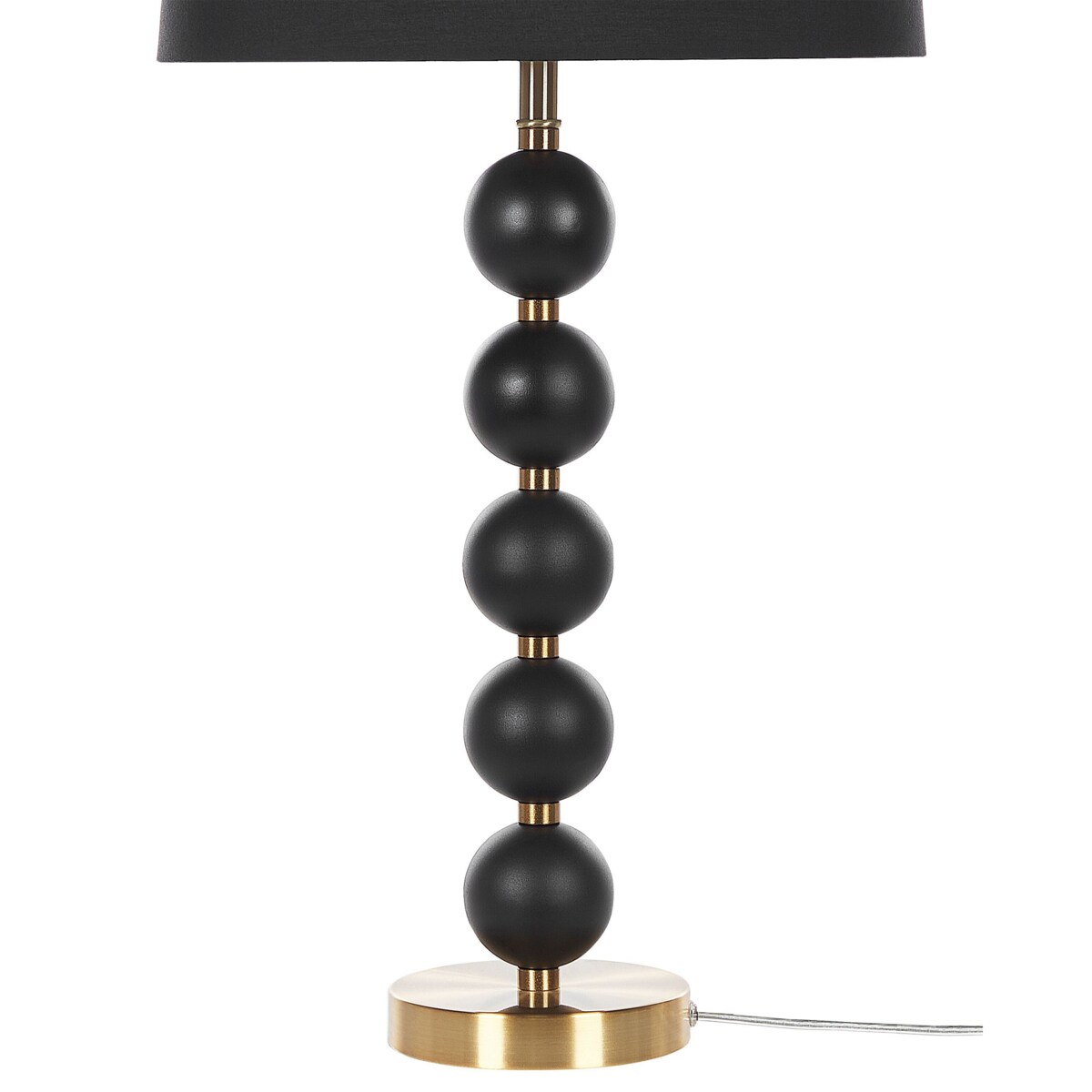 Lampa stołowa metalowa czarna ze złotym ASSONET