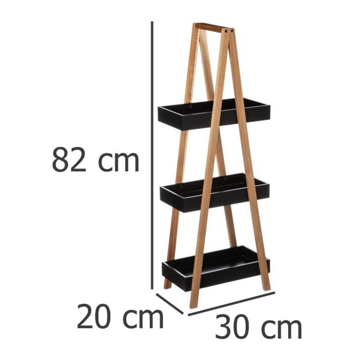 Półka łazienkowa 3 poziomy bambus, wieszak łazienkowy