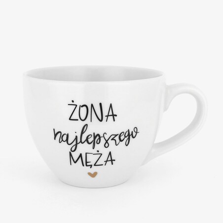 Kubek 500 ml - Żona najlepszego męża ZŁOTE SERCE