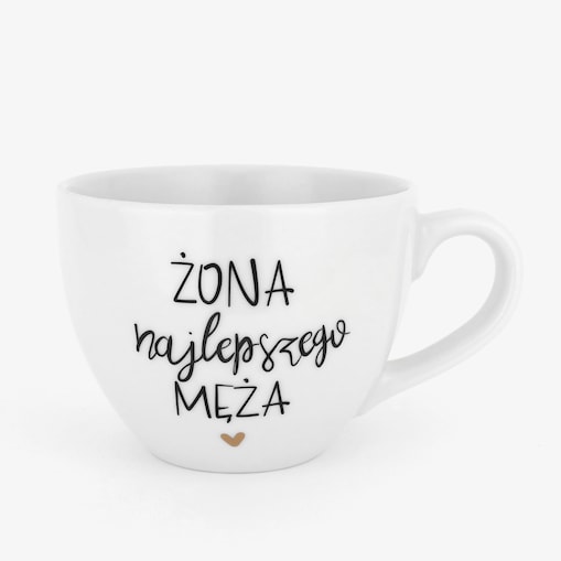 Kubek 500 ml - Żona najlepszego męża ZŁOTE SERCE