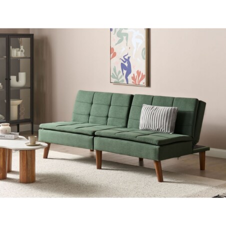 Sofa rozkładana zielona RONNE