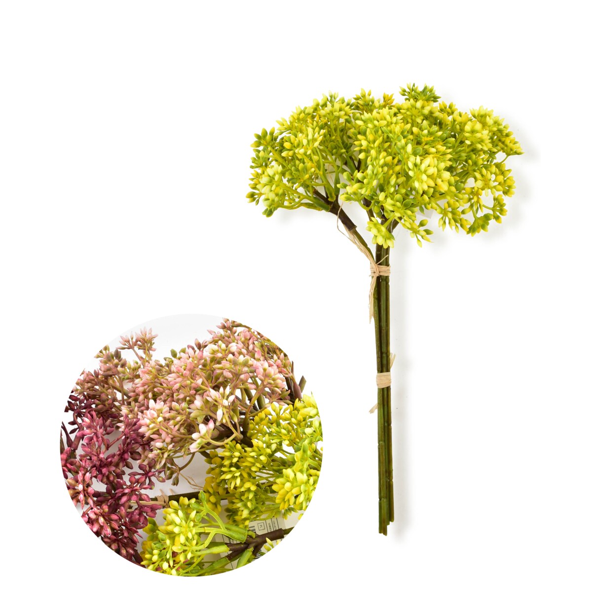 VIRIDIS Kwiat sztuczny Gipsówka pęczek 6szt, 30cm