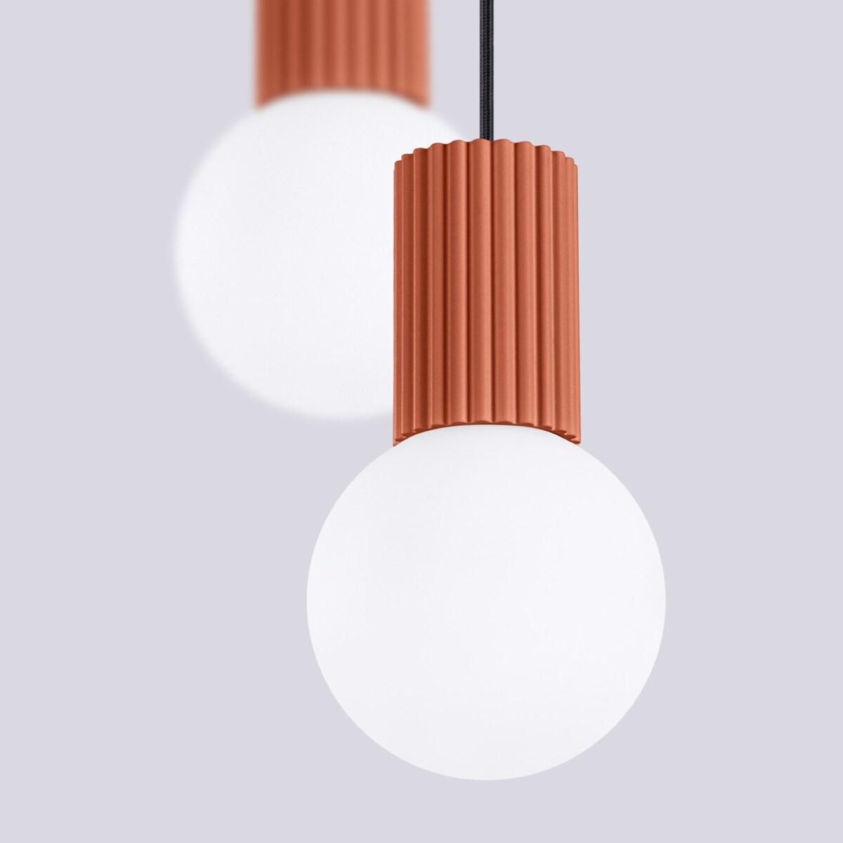 Lampa wisząca HALO 2P ochra czerwona