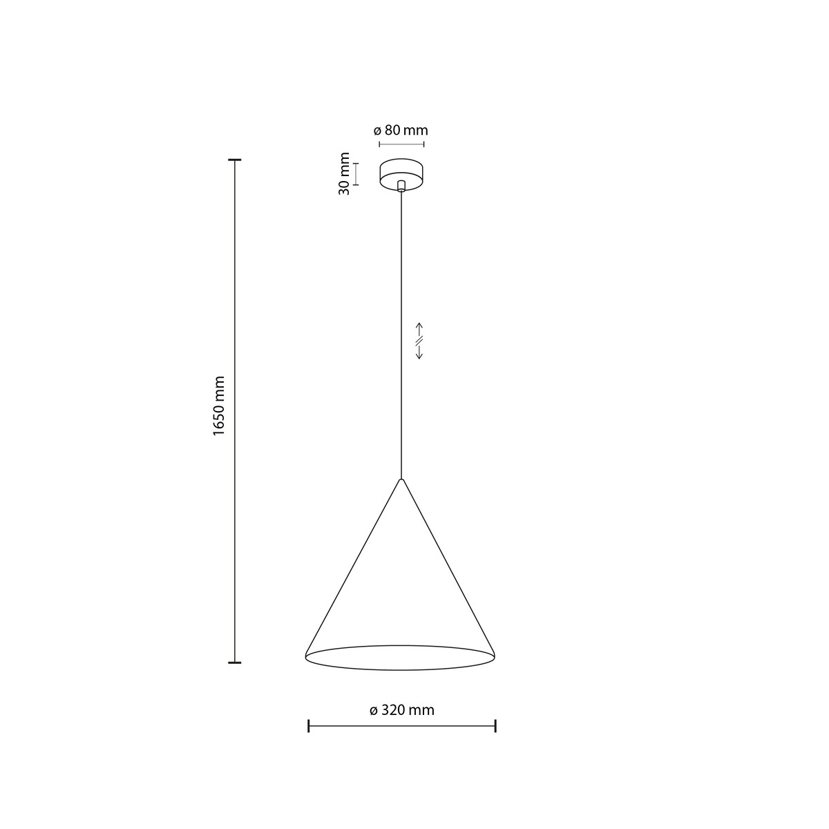 Lampa wisząca TK Lighting CONO WHITE 10009 biała E27 regulowana do salonu kuchni jadalni