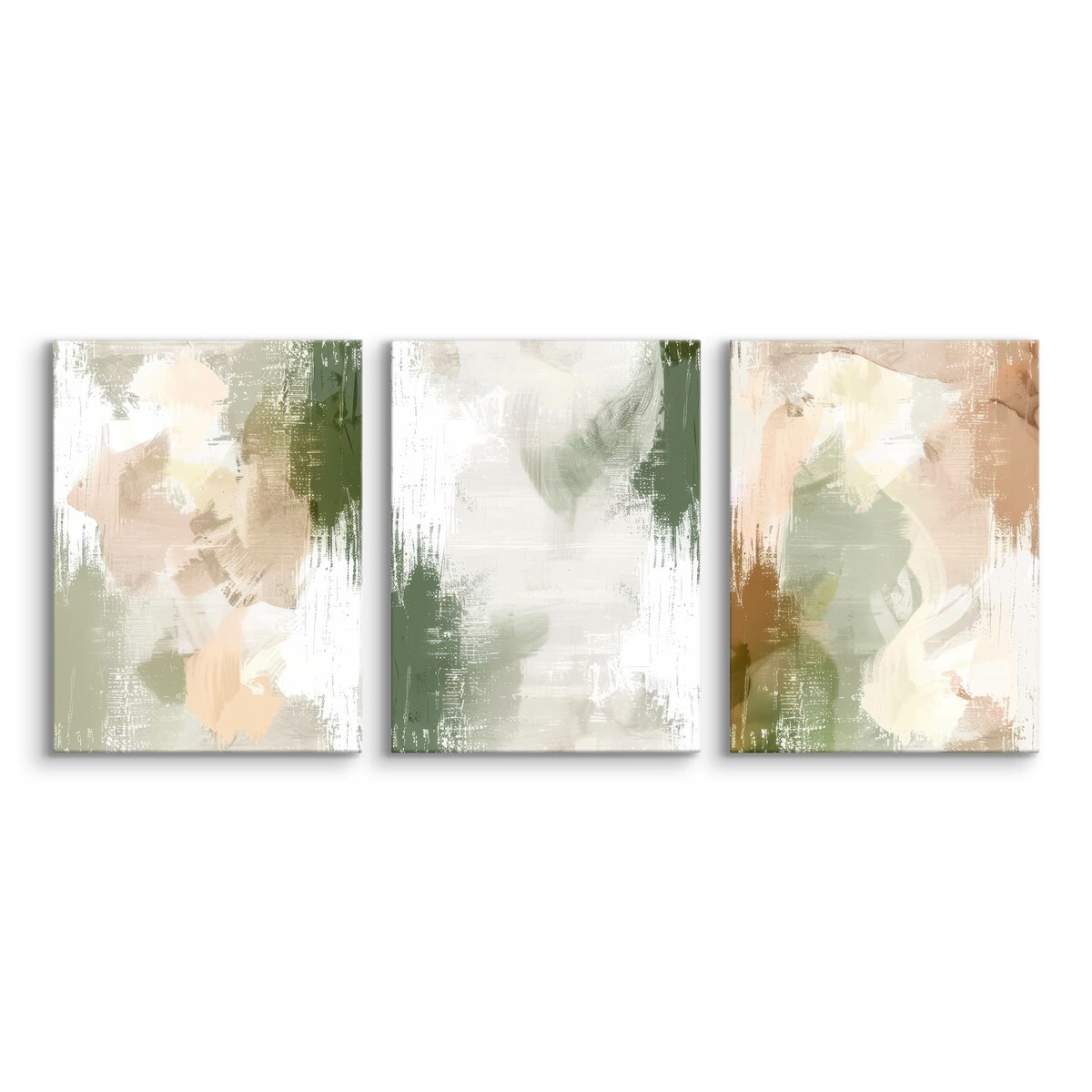 3x Obraz Na Płótnie Do Salonu Set Beton Abstrakcja Styl Boho 30x40cm