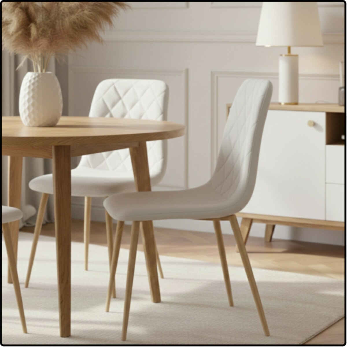 Krzesło tapicerowane welurowe do salonu kuchni jadalni velvet loft beżowe jasne nogi