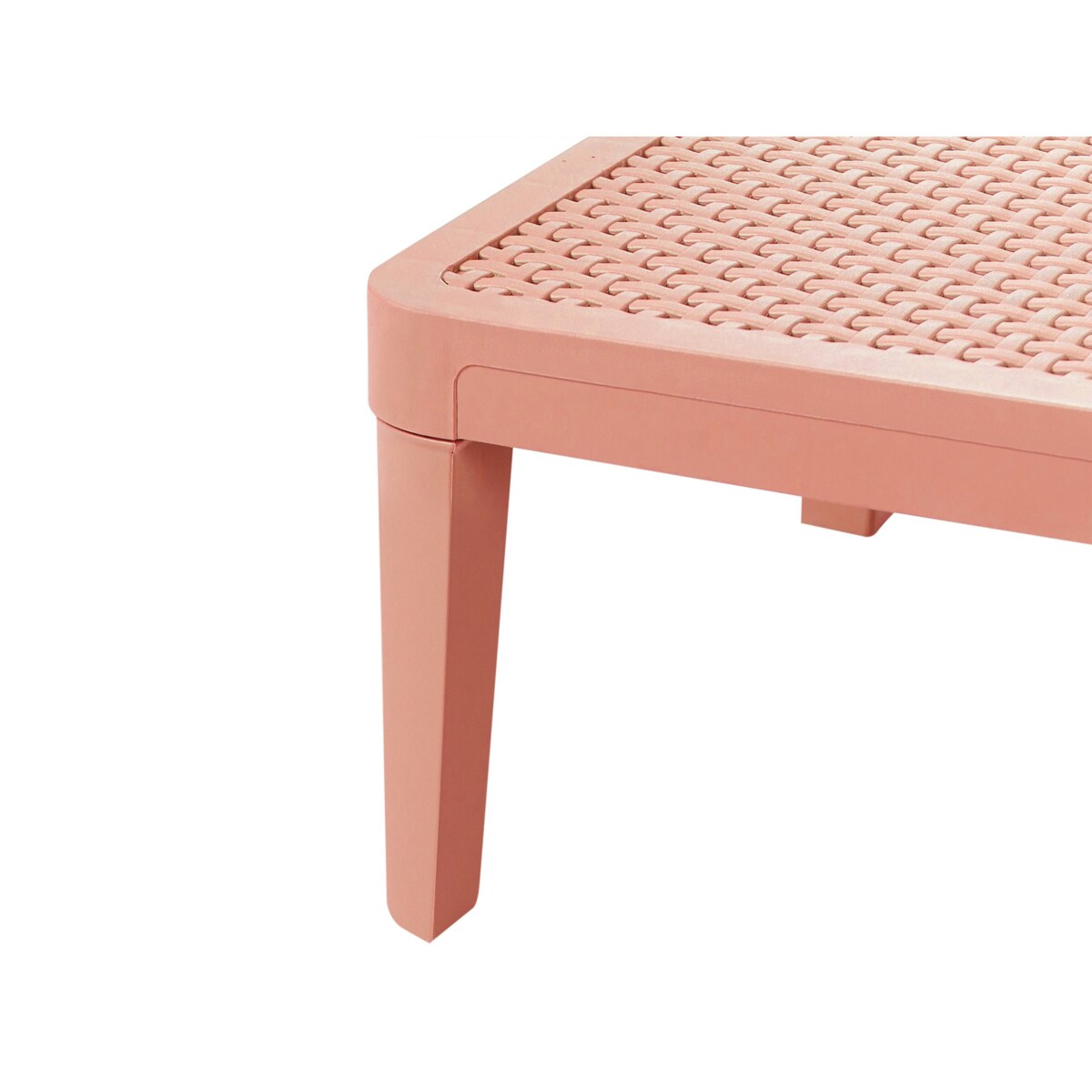 Leżak ogrodowy OSSIMO Rozkładany Materiał syntetyczny Czerwony