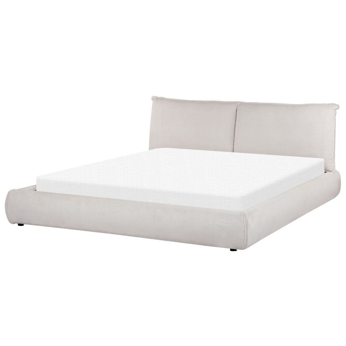 Łóżko wodne sztruksowe 180 x 200 cm beżowe VINAY