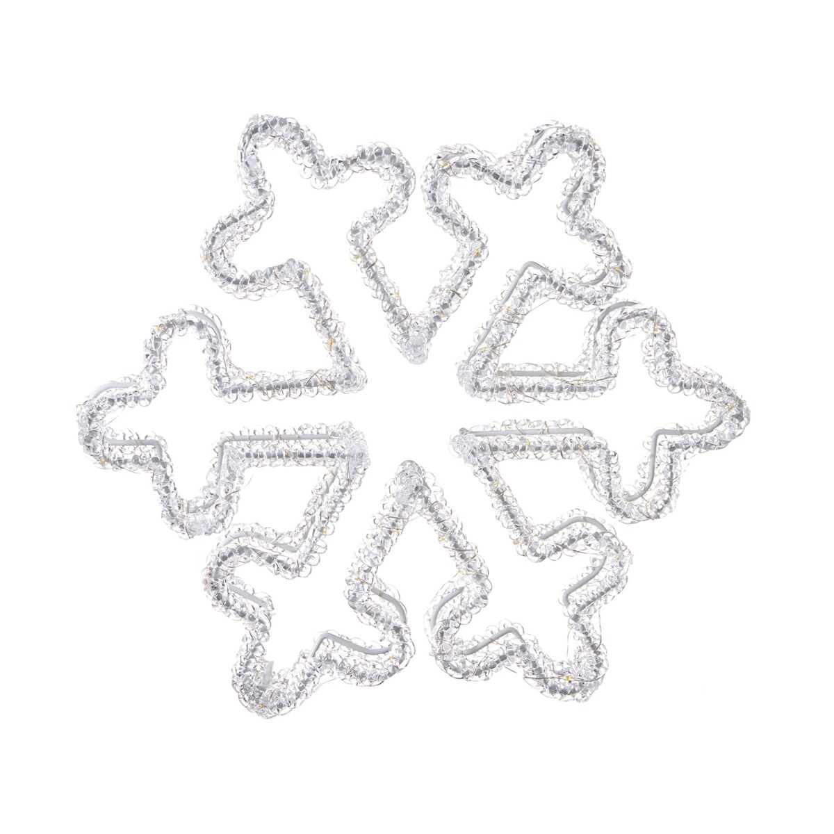 Dekoracja ogrodowa LED SILVERAN Śnieżynka 28 cm Biały