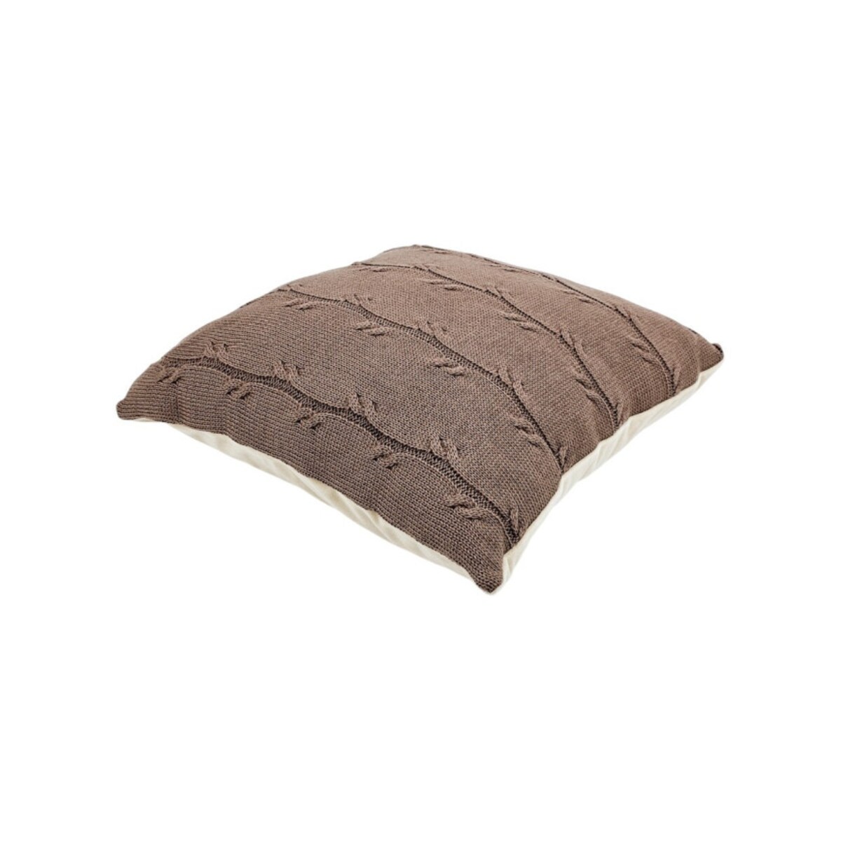 Poszewka dzianinowa na poduszkę Bawełna+Kaszmir 45x45 cm ROMA CHOCOLATE
