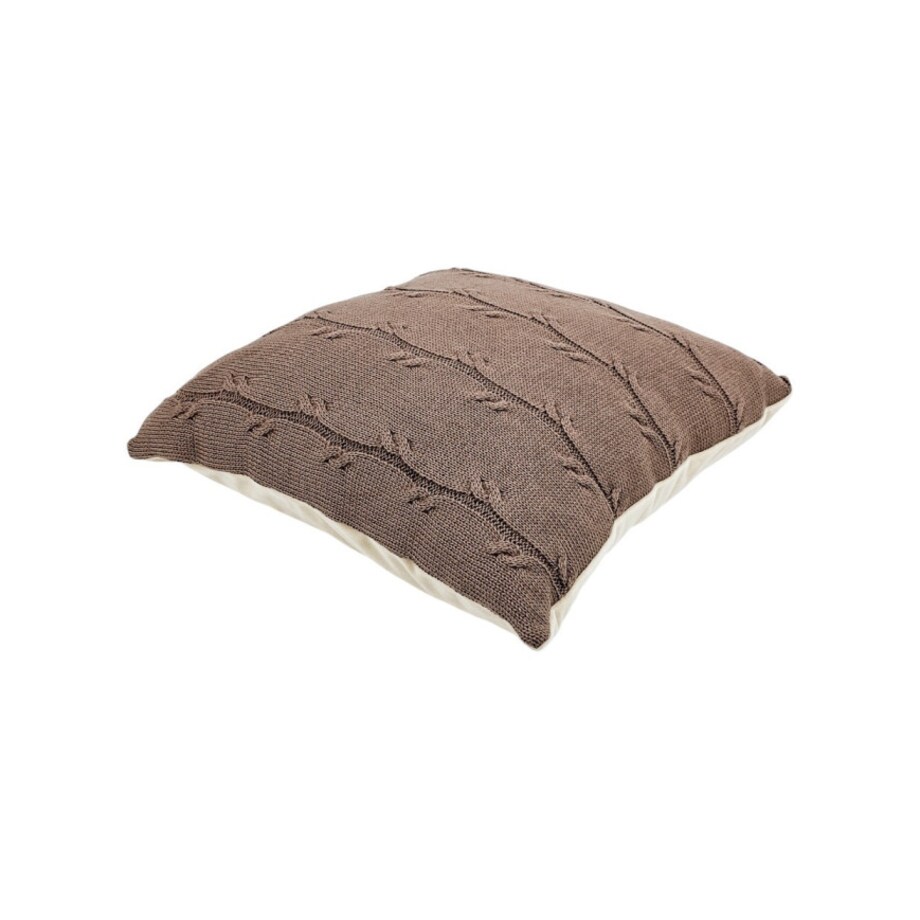 Poszewka dzianinowa na poduszkę Bawełna+Kaszmir 45x45 cm ROMA CHOCOLATE