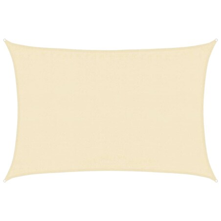 vidaXL Żagiel przeciwsłoneczny, 160 g/m², kremowy, 3,5x4,5 m, HDPE