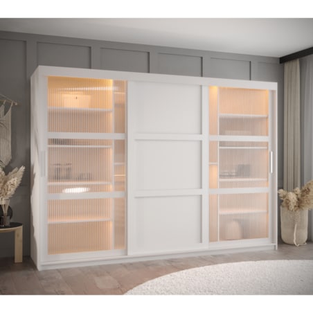 Szafa przesuwna Garderoba FLUTES 3 250 biały