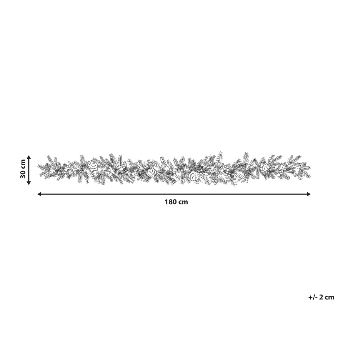 Ośnieżona girlanda LED 180 cm biała WHITEHORN