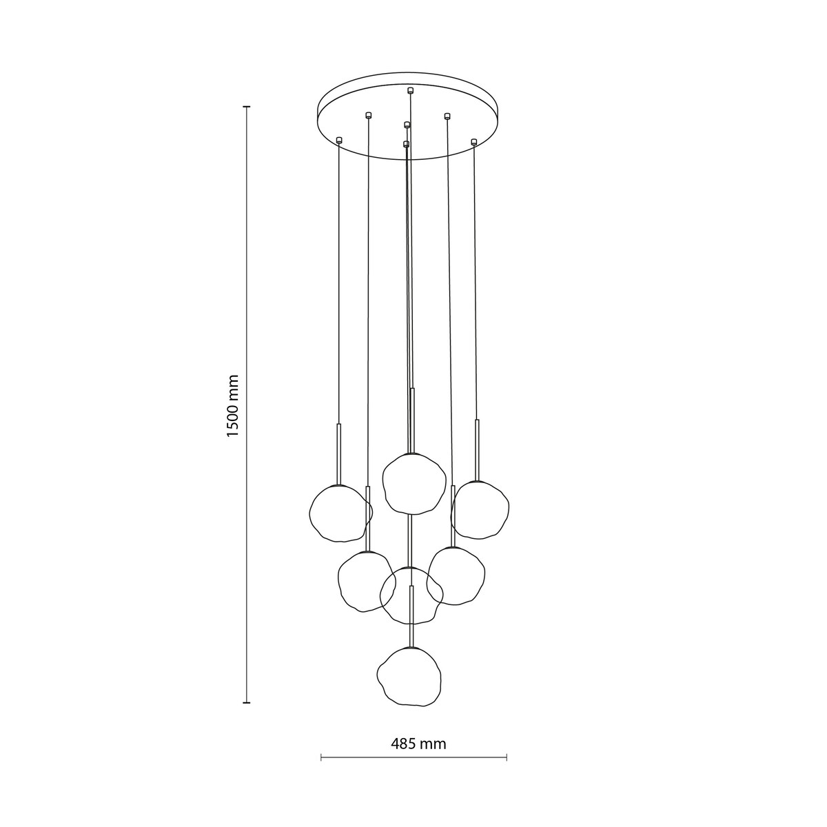 Lampa wisząca TK Lighting LAVA BROWN 11328 brązowa, nowoczesna дизайнерская