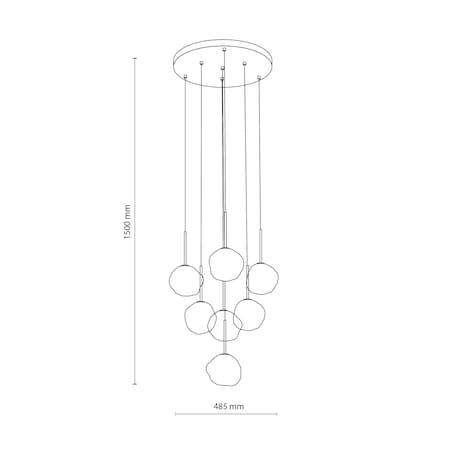 Lampa wisząca TK Lighting LAVA BROWN 11328 brązowa, nowoczesna дизайнерская