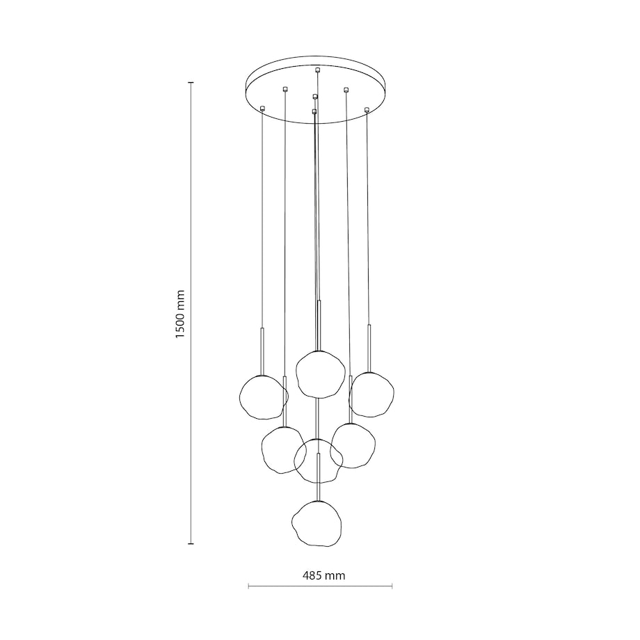 Lampa wisząca TK Lighting LAVA BROWN 11328 brązowa, nowoczesna дизайнерская