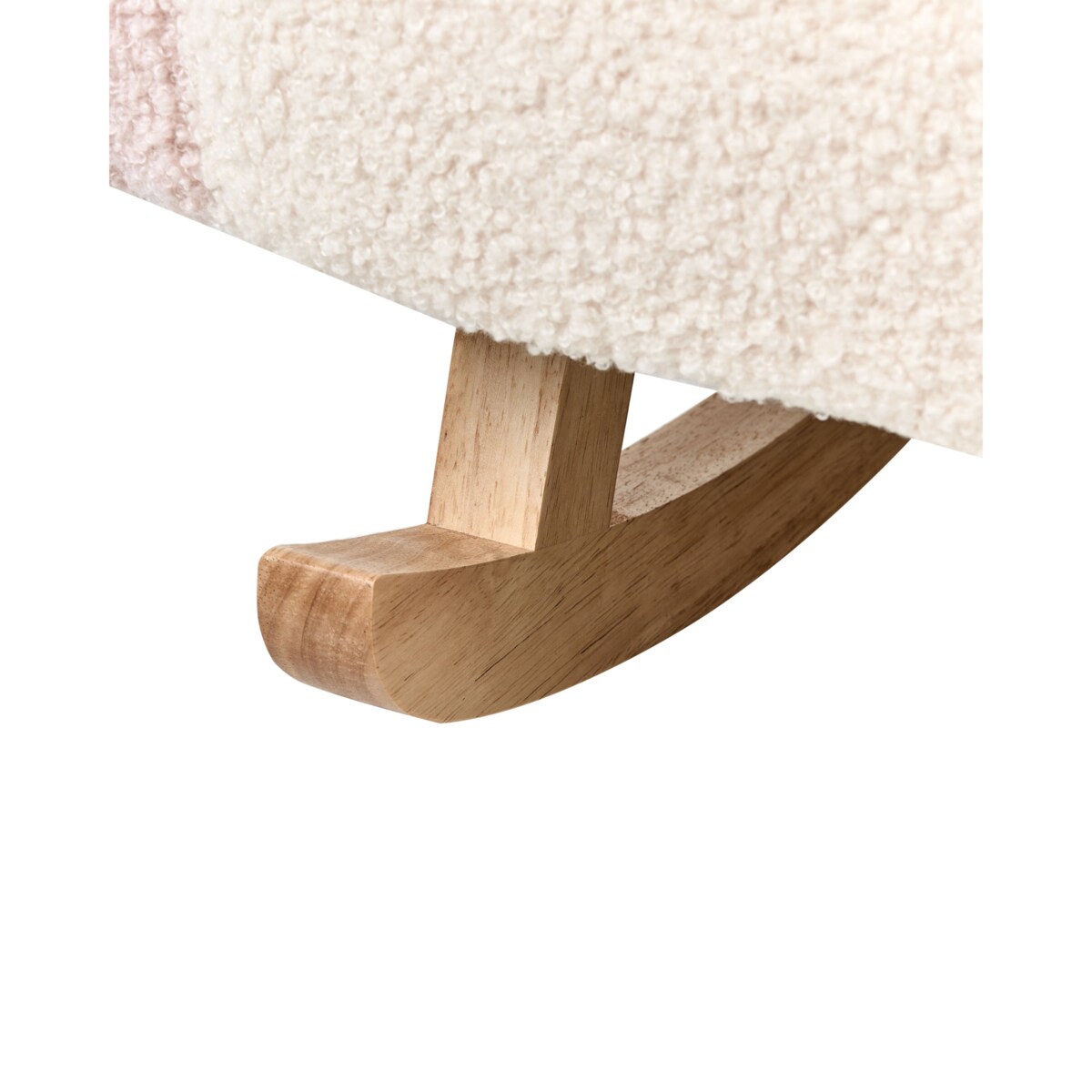 Fotel bujany dziecięcy boucle różowy OMBO