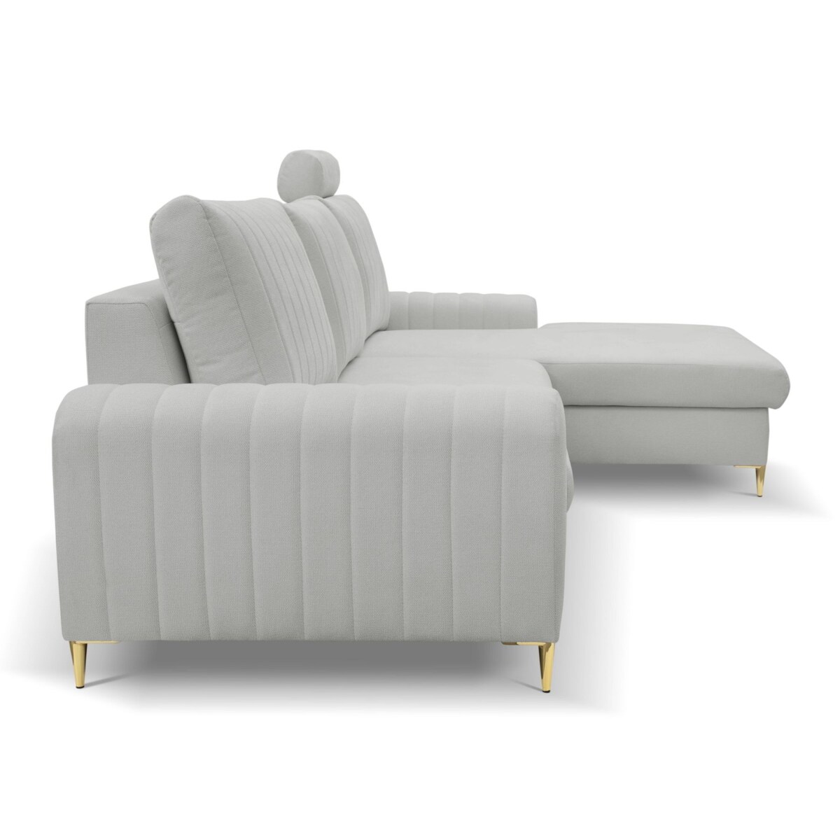 Elegancki narożnik MANGO z funkcją spania prawy - kolor popiel