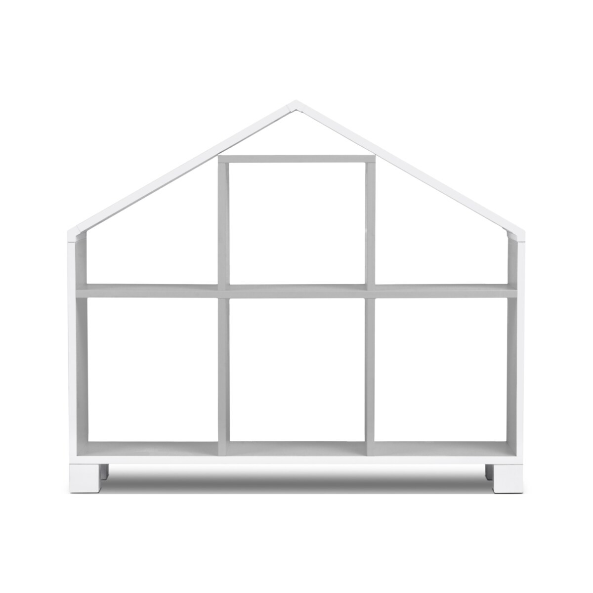 KONSIMO MIRUM Szary regał w kształcie domku dla chłopca