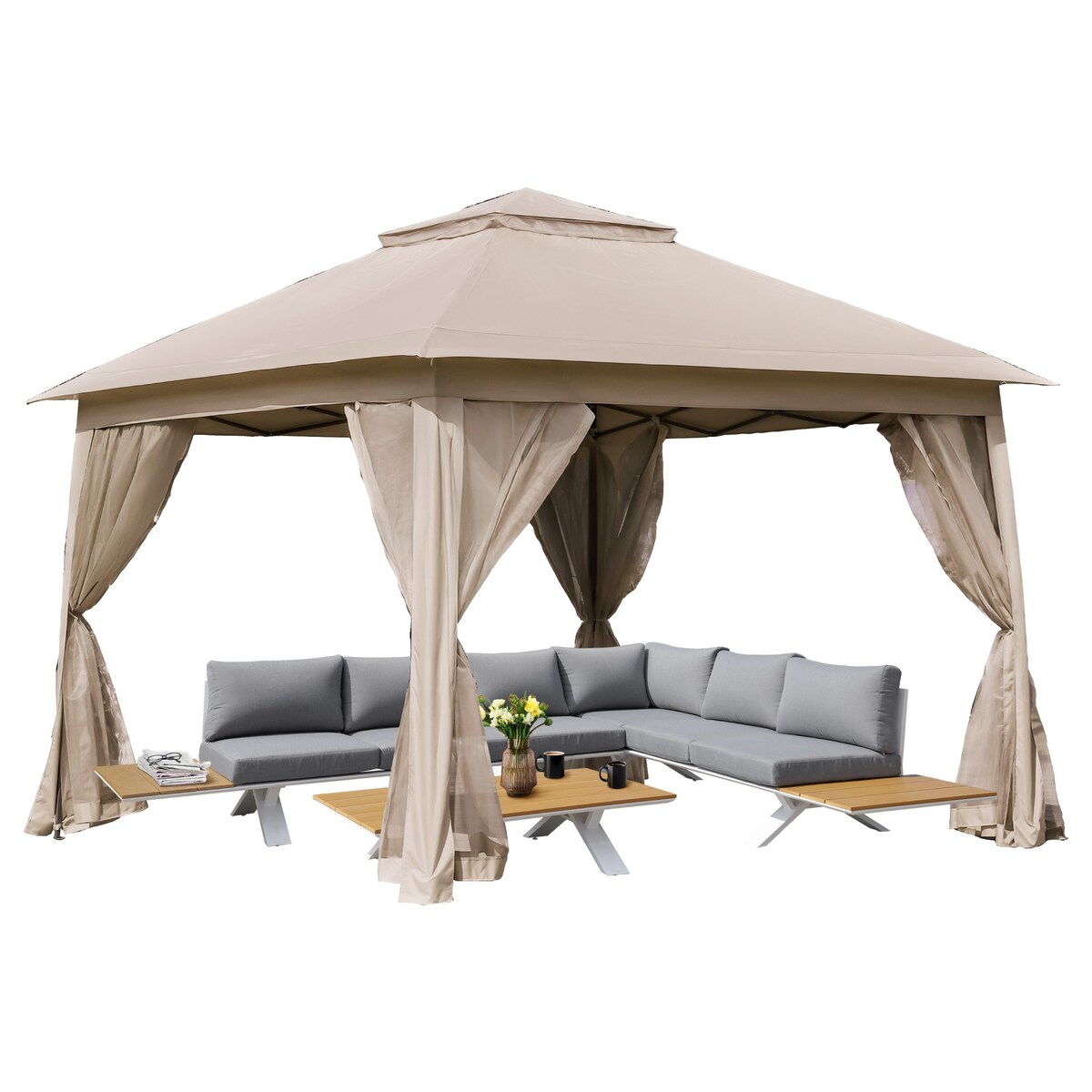 Pawilon ogrodowy 3x3 m składany automatycznie pop-up 4 moskitiery namiot