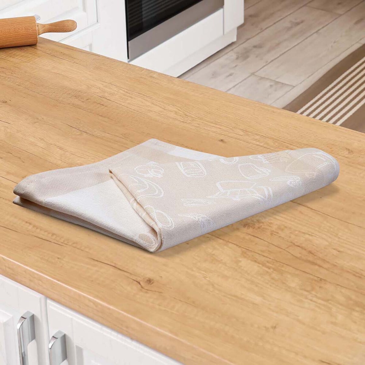 Ścierka bawełniana kuchenna 50x70 Skrzacik beżowa