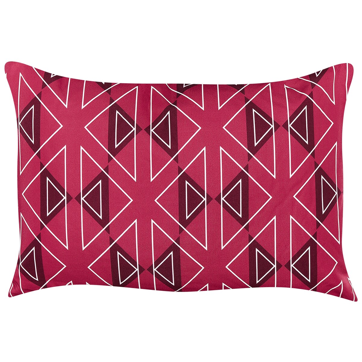 Zestaw 2 poduszek ogrodowych MEZZANO Wzór geometryczny 40 x 60 cm Fuksja