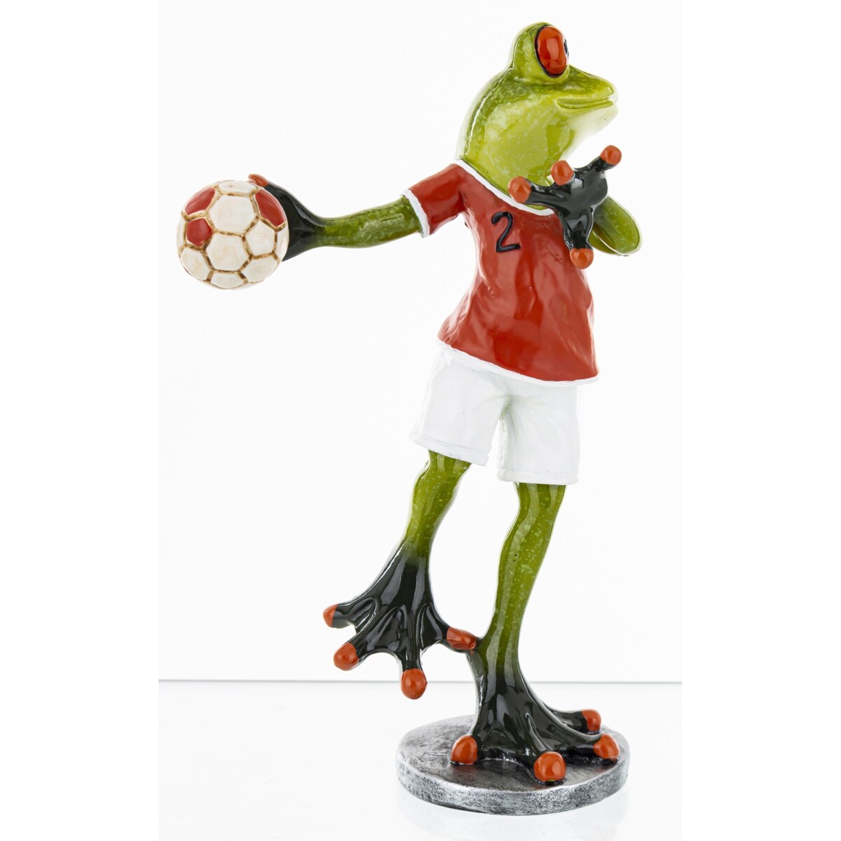 Figurka - żabka 17x10,5x7,5 cm FROGG piłkarz