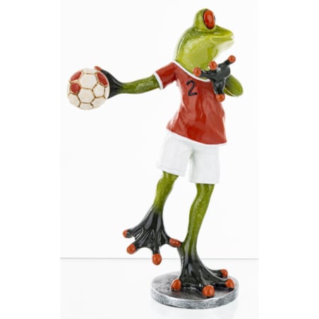 Figurka - żabka 17x10,5x7,5 cm FROGG piłkarz