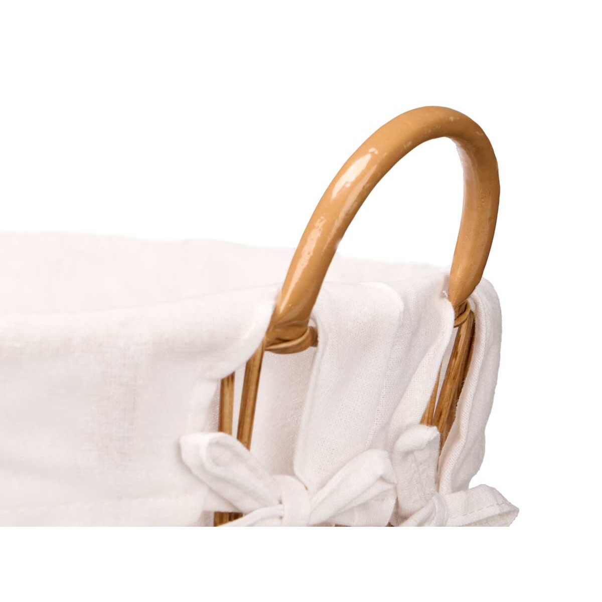 Pleciony kosz na pranie z uchwytami, 43 x 56 x 40 cm