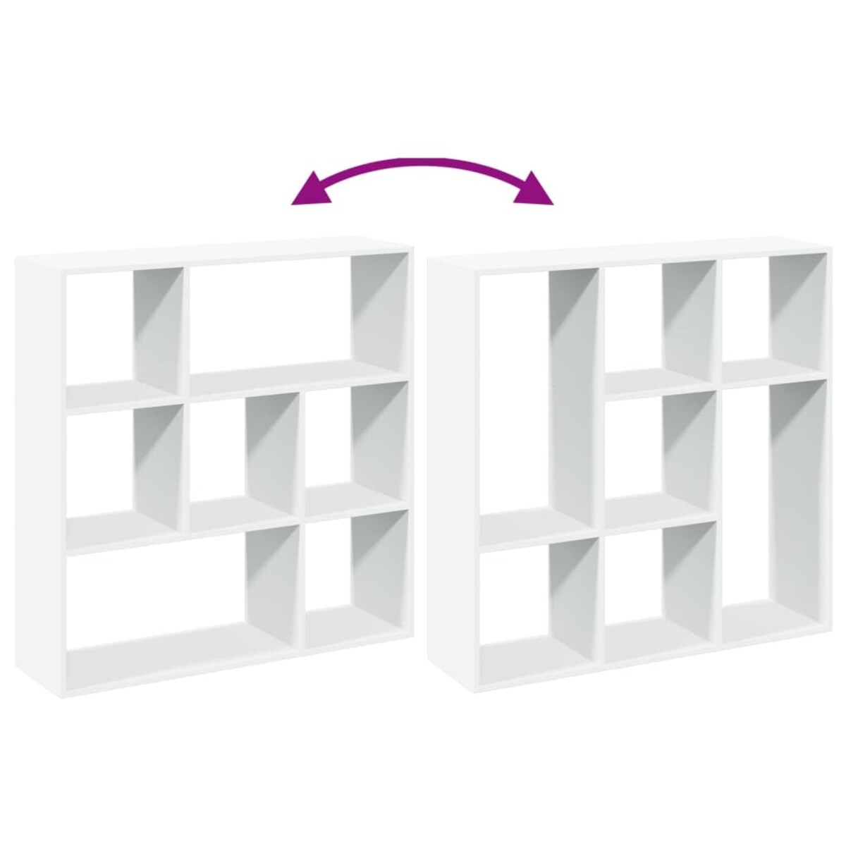 vidaXL Regał przegroda, biały, 102x29x103,5cm, materiał drewnopochodny