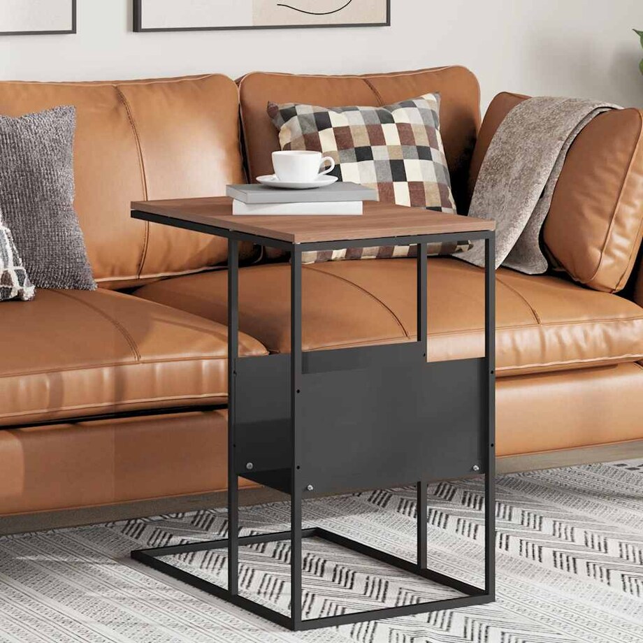 vidaXL Stolik boczny, czarny, 55x36x59,5 cm, materiał drewnopochodny