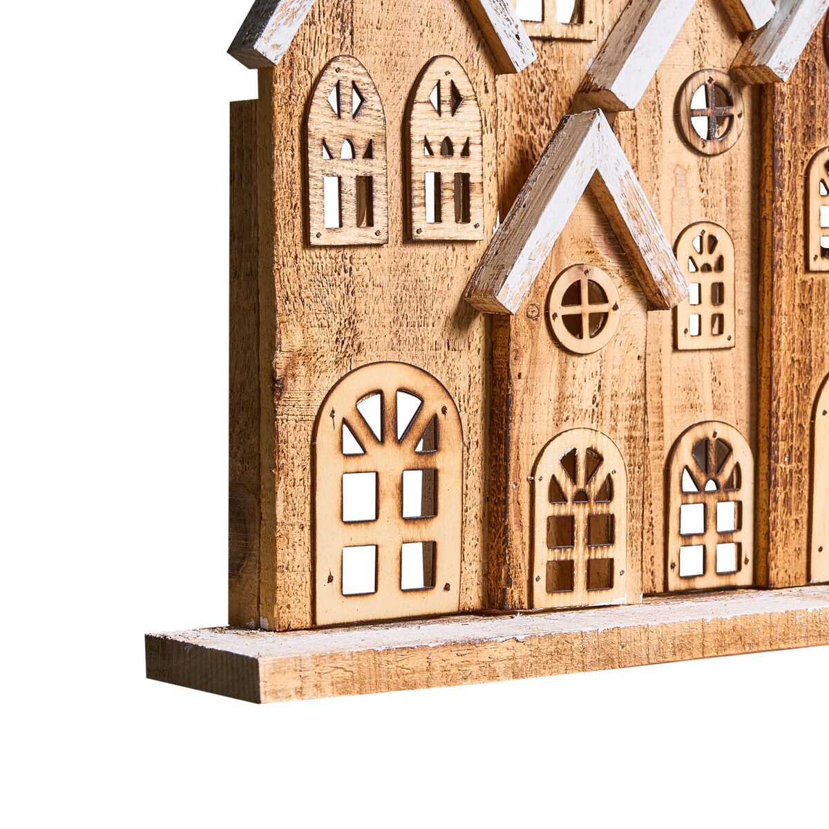 Dekoracja świąteczna LED MALLOS Domek 45 cm Brązowy