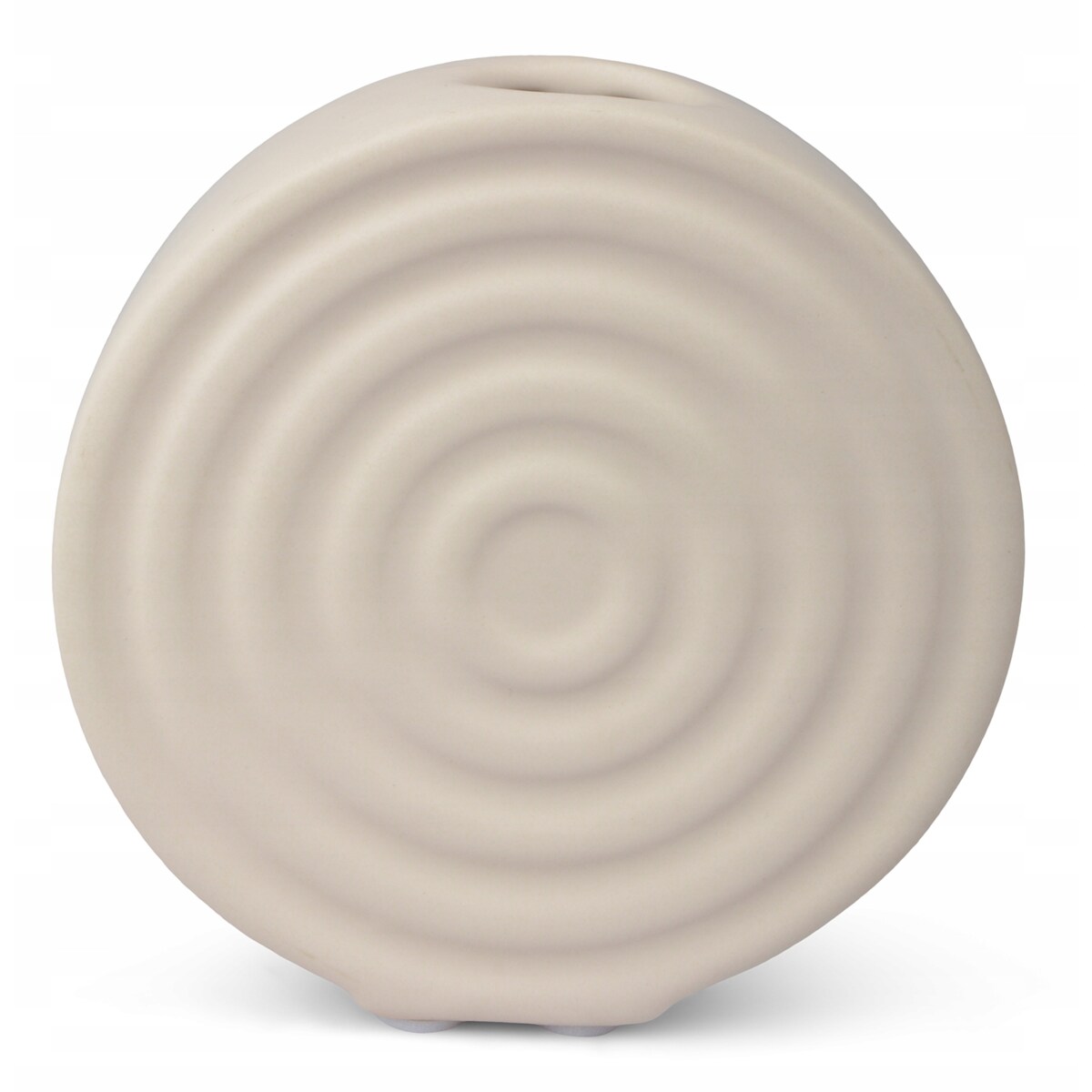 WAZON CIRCLE na różę CERAMICZNY beżowy śr. 12cm