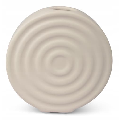 WAZON CIRCLE na różę CERAMICZNY beżowy śr. 12cm