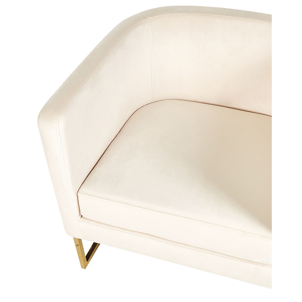 Fotel welurowy beżowy SIRKKA