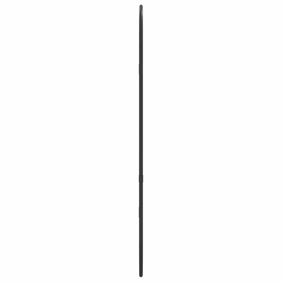 vidaXL Lustro ścienne, czarne, 60x25 cm, owalne