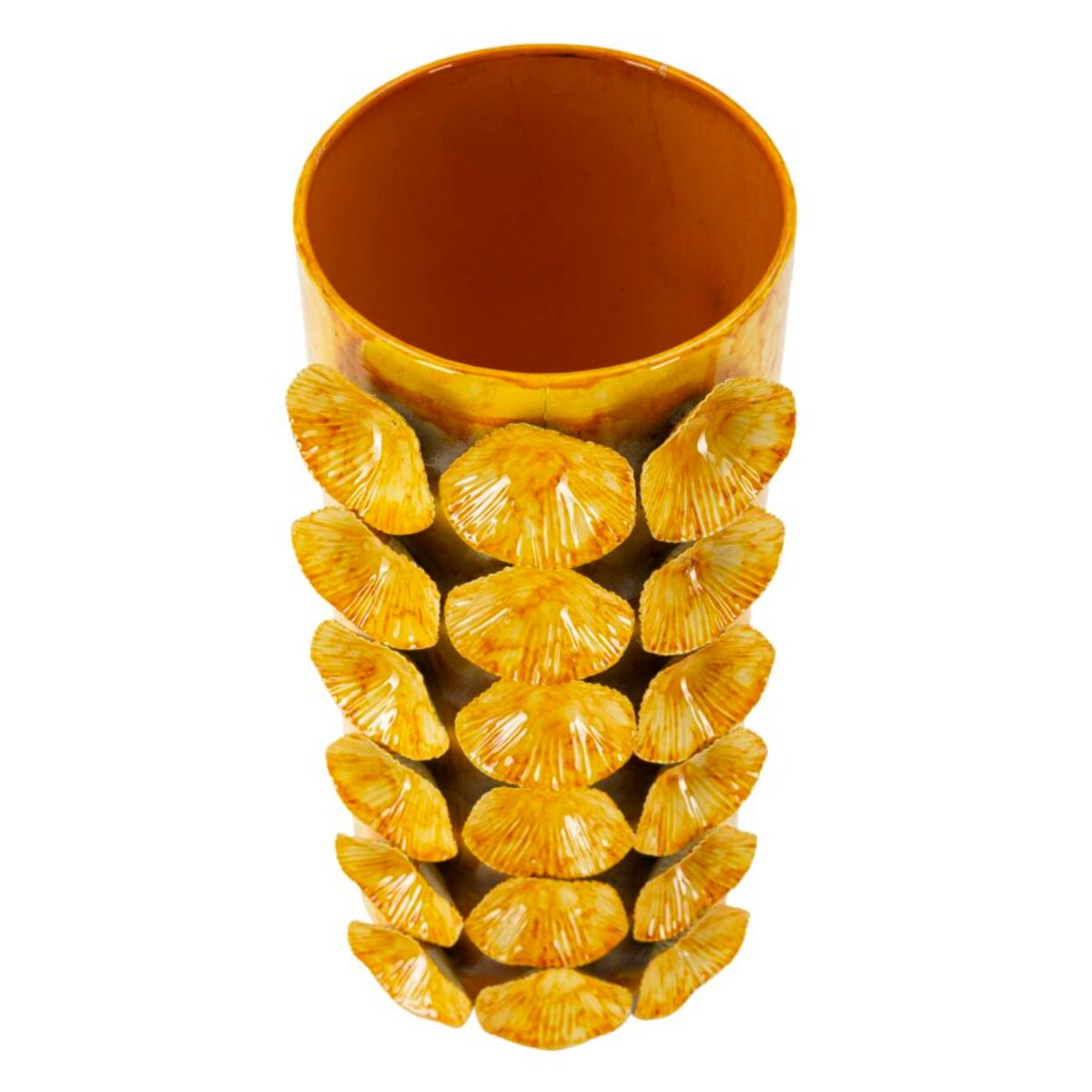 Osłonka dekoracyjna Drop, kolor żółty, żelazo, 16 x 15 x 33 cm, styl nowoczesny, na doniczkę do salonu, Mauro Ferretti