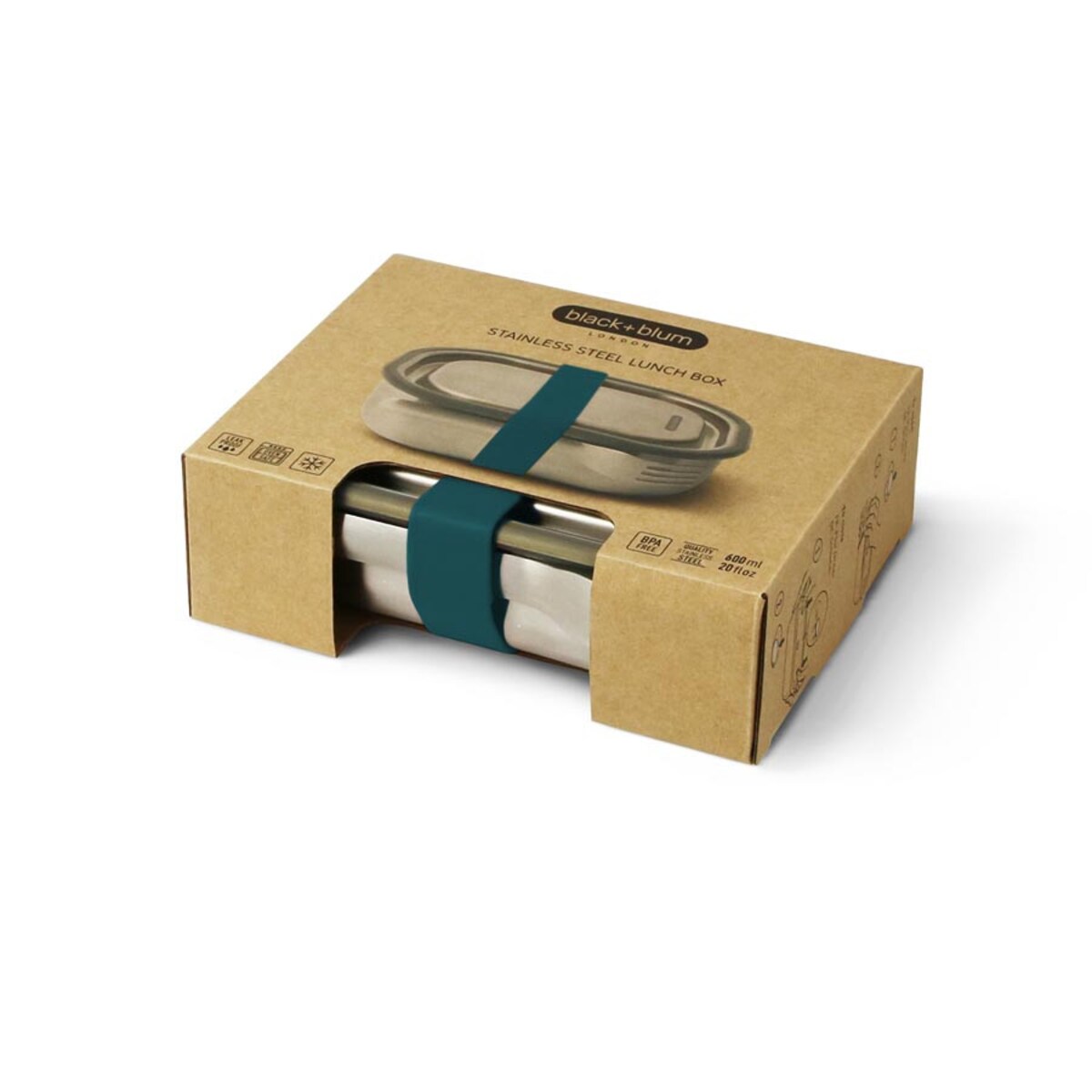 Lunch box S morski Box Appetit, 17.5 x 13 x 5 cm, Black+Blum